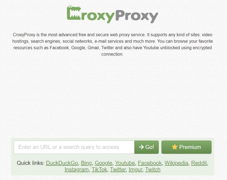 croxyproxy homepage