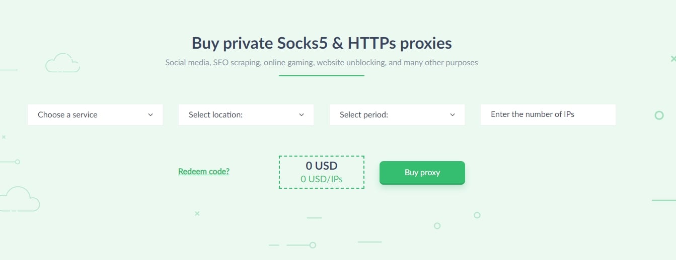 proxy-seller homepage